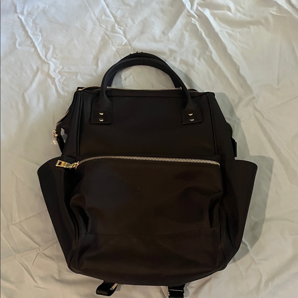 Miztique Black and White Striped Bag